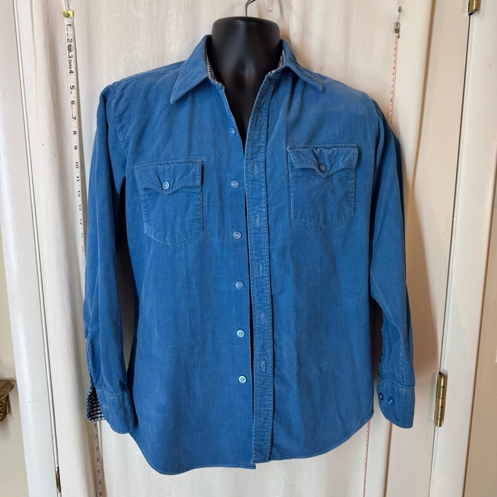 Vintage Woodland Blue Corduroy Shirt